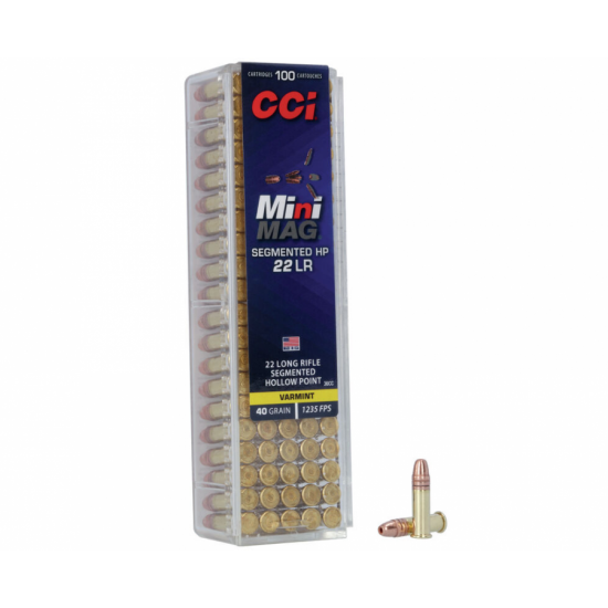 CCI MiniMag Segmented HP 36gr .22LR  100db/doboz